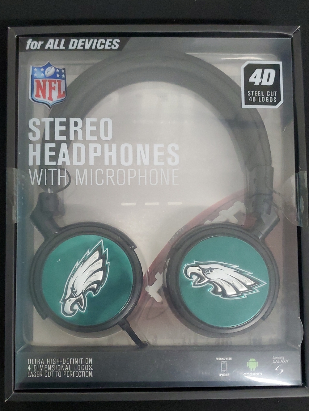 NFL Philadelphia Eagles stereo headphones.